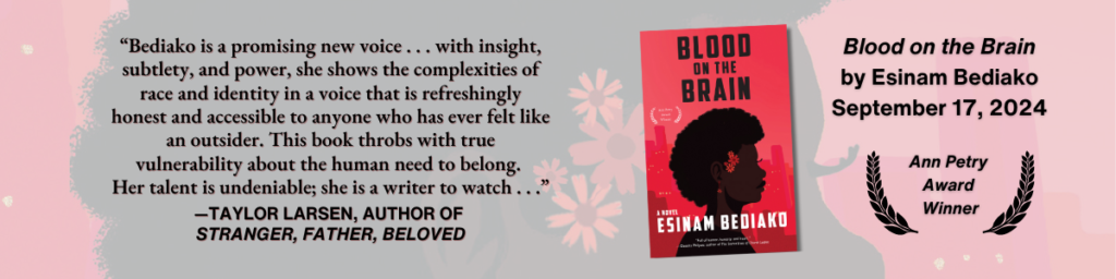 Blood on the Brain book cover with blurb from author and publication date