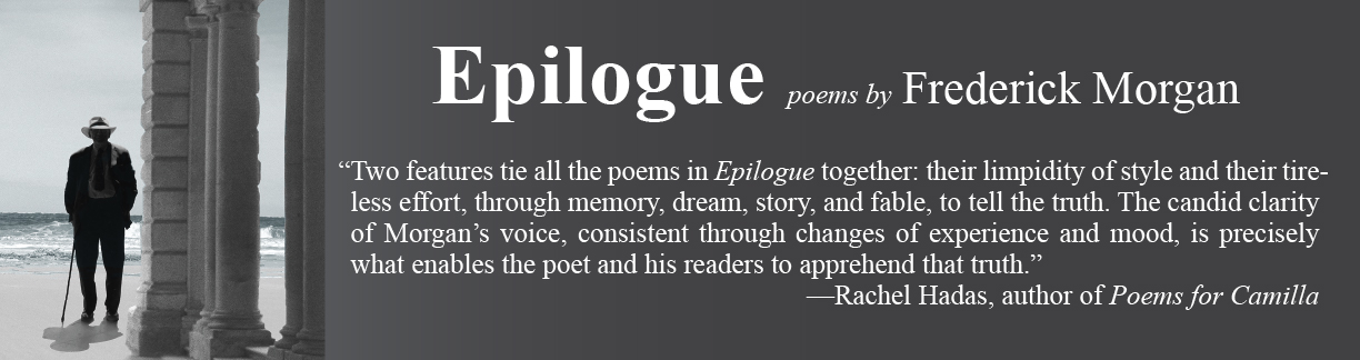 Promotional graphic promoting Epilogue by Frederick Morgan