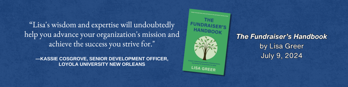 The Fundraiser's Handbook book with review and publication date July 9th, 2024