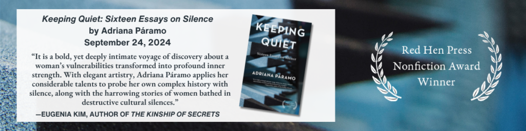 Keeping Quiet book cover with blurb from author and publication date