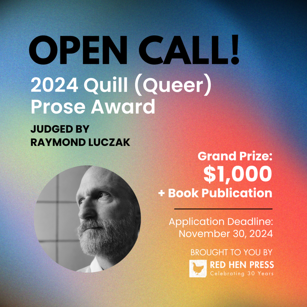 2024 Quill (Queer) Prose Award with Judge Raymond Luczak